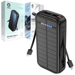 پاوربانک خورشیدی گرین لاین مدل SOLAR 2 ظرفیت 20000 میلی آمپر ساعت